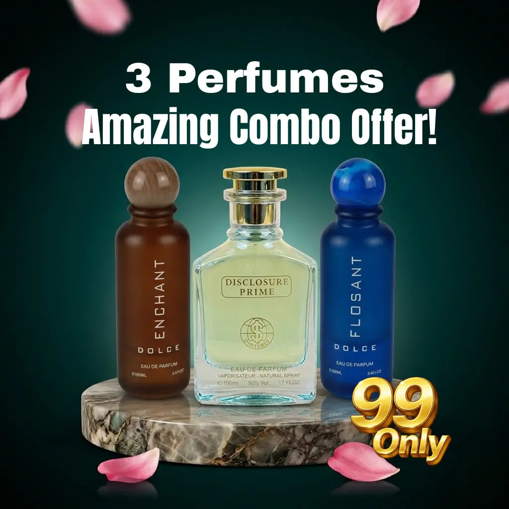 Perfume Trio Combo 100ml – Enchant, Flosant & Disclosure Prime Honest Perfumes