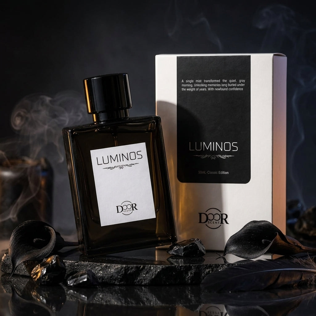 Doorscent Luminos Eau de Parfum 50ml with fresh floral fragrance notes and luxury perfume presentation