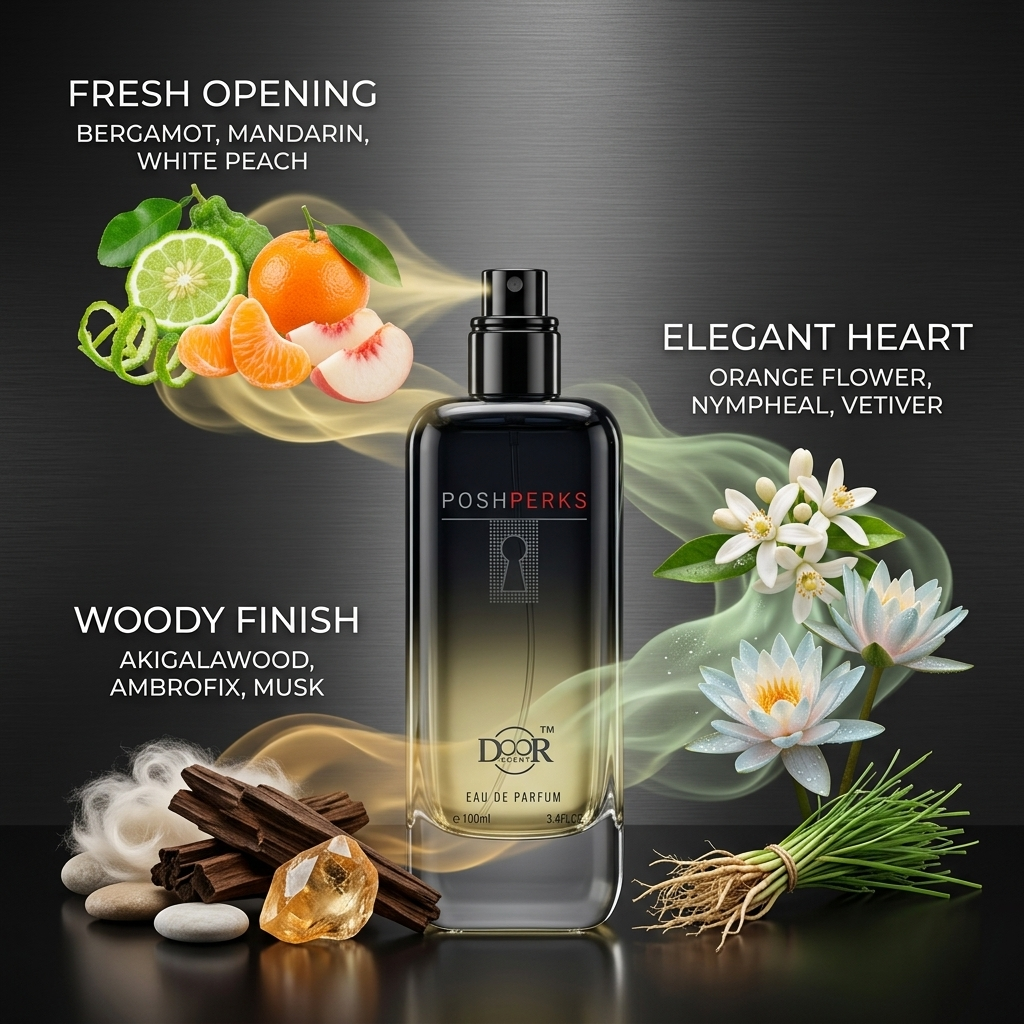 Doorscent PoshPerks | Long-Lasting Fresh Woody Unisex Perfume 100ml