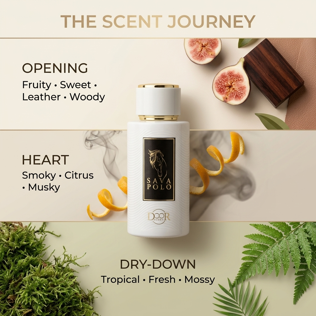 Doorscent Sava Polo | Long-Lasting Fruity Woody Perfume 100ml